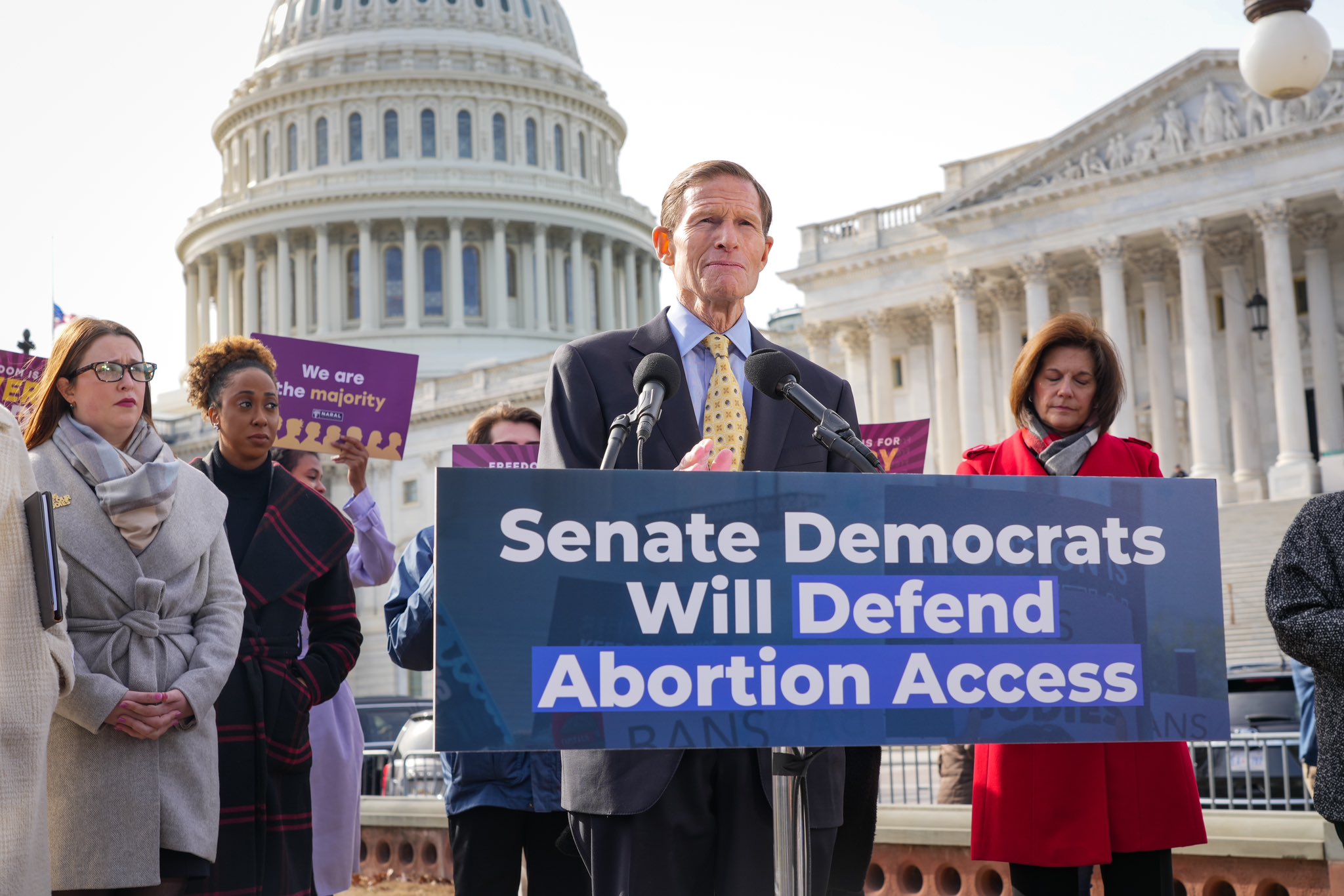 Blumenthal joined Senate Democrats at a press conference with patients, providers, and reproductive rights leaders in the Senate Swamp to mark the 50th anniversary of Roe v. Wade. 